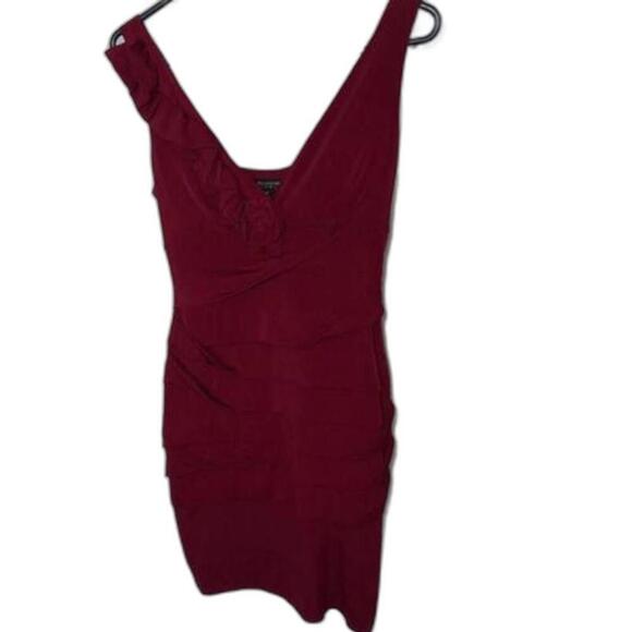 Enfocus Studio Dresses & Skirts - EN FOCUS STUDIO Red Ruched Cocktail Dress Size 6